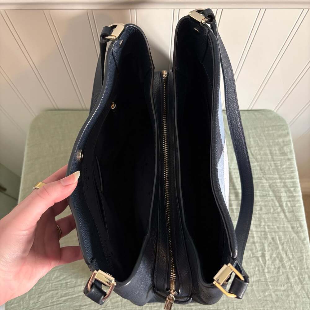 Kate Spade New York Leila Medium Triple Compartment Patchwork Suede Shoulder Bag - Picture 7 of 12